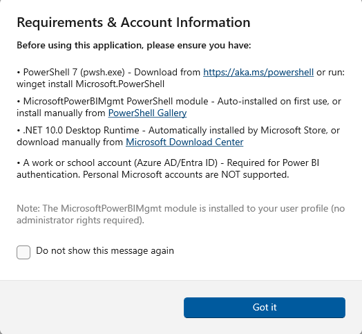 Configuration files help dialog screenshot